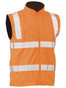 Hi Vis: BV0364T Bisley Taped Hi Vis Rail Wet Weather Vest