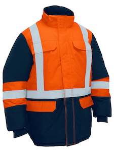 Hi Vis: BJ6454HT Bisley H Taped Hi Vis Freezer Hooded Jacket