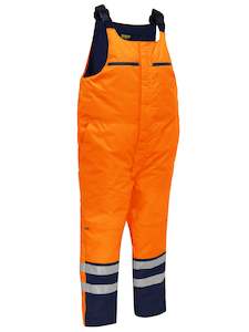 Hi Vis: BAB6452T Bisley Taped Hi Vis Freezer Bib & Brace Coverall - Regular