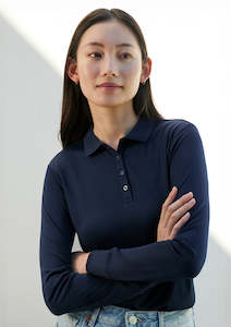 Bizcollection: P206LL BizCollection Womens Action Long Sleeve Polo