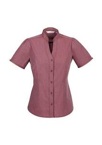 Uniform: S262LS BizCollection Chevron Ladies Stand Collar Shirt