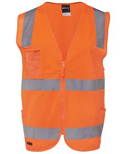 Hi Vis Tops: 6DNSZ JB's HV (D+N) ZIP Safety Vest