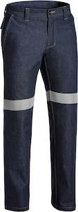 Fire Retardant Workwear: BP8091T Bisley Taped FR Denim Jeans - Stout