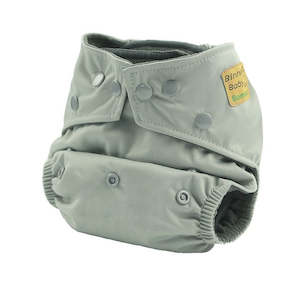 Nappies Changing: Grey Bamboo Reusable Nappy