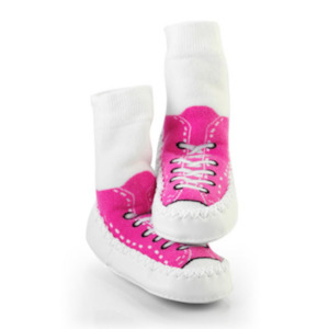 Slippers Socks: Mocc On Sneaker - Fuchsia
