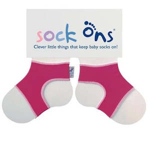 Slippers Socks: Baby Sock Ons - Fuchsia