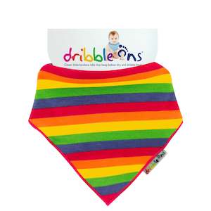 Clothing Bibs: Dribble Ons Designer Bandana Bib - Rainbow