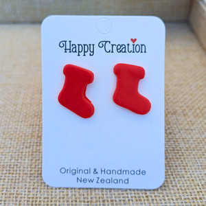 Red Santa Sock Stud Organic Skincare NZ