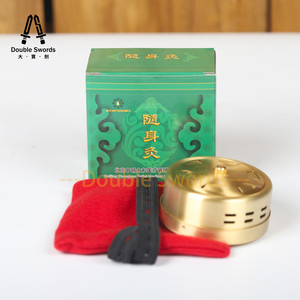 Products: ZYTH Moxa Box (Stainless Steel) Double Swords