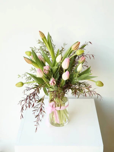 Tulips in Vase Mixed Tulips Tulips Flower Delivery Order Now