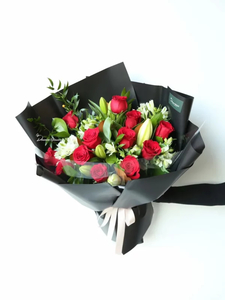 Elegant Rose & Lily Bouquet Timeless Flowers Christchurch