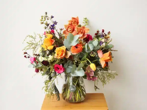 Products: Harvest – Flowers in Vase Arrangement – Christchurch Florist
