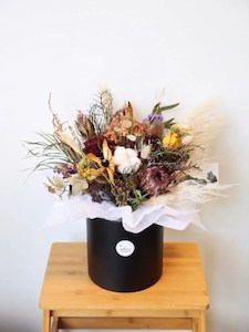 Dried Flowers in Hat Box Everlasting Gift Christchurch