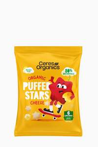 Grocery Pantry: Ceres Organics Puffed Stars Cheese 80g