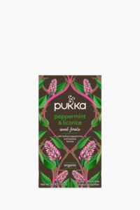 Tea Beverages: Pukka Peppermint & Licorice Organic Tea 20 bags