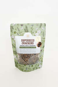 Gluten Free: Superseed Crackers Original Garlic & Rosemary