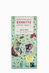 Vegan: Bennetto Mint & Cocoa Nibs Dark Chocolate