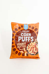 Dried Fruit Nuts Seeds: Chantal Organics Corn Puffs Peanut Butter