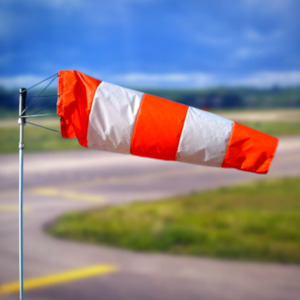 At The Airport: Wind Sock 24 inch Diameter, 96 inch Length - Striped