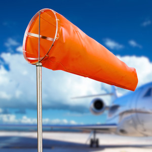 At The Airport: Windsock 8 inch Diameter - 36 inch Length