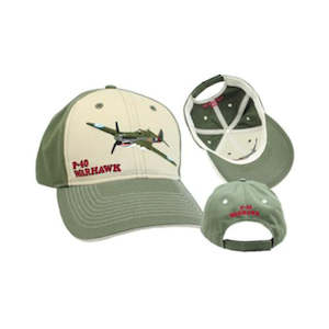 P40 Warhawk Collection: P-40 Warhawk Cap - Olive and white