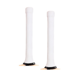 Indoor Cricket Accessories: White Chevron Grip - Twin pack