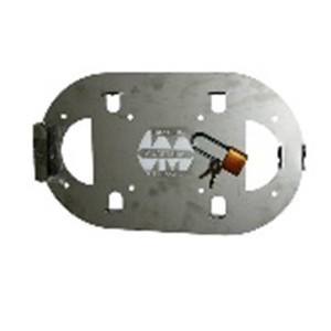 Products: Mini Reel Locking Plate with Padlock - Secure Your Equipment DrainQuip