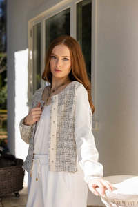 Jackets: 5073 - Jakcar Jacket - Ivory Combo