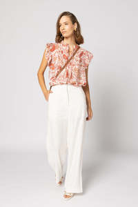 4063 - Saunter Pant - White