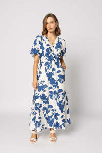 2182 - Halo Dress - Blue Flower