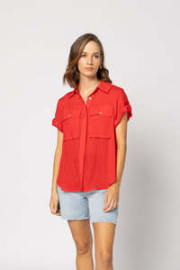8049 - Lynn Shirt - Fire Red
