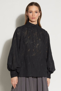 Sale: LOUGHLIN - 1253L - Ebbe Blouse - Black Leaf