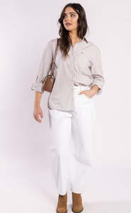 Denim: 9036 - Barrel Jean - Off White