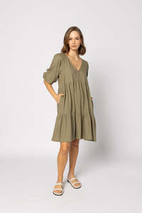 Dresses Jumpsuits: 2127 - Payton Dress - Khaki
