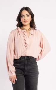 1330 - Cest La Vive Blouse - Dusky Pink