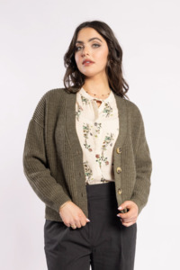3075 - Taffy Cardi - Olive Green