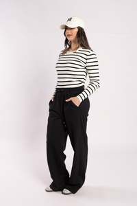 Pants: 4033P - Lake Pant Ponti - Black Ponti