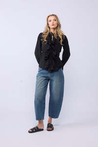 Tops Blouses Camis Tees: 1302L - Willow Blouse - Black