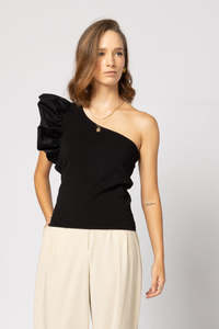 Tops Blouses Camis Tees: 1240 - Carmi Top - Black