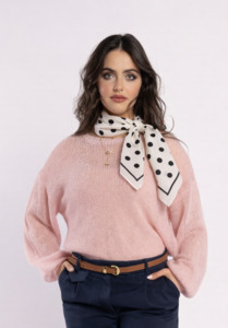 AA2 - Clip Scarf - Black Spot