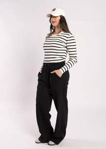 4033P - Lake Pant Ponti - Black Ponti