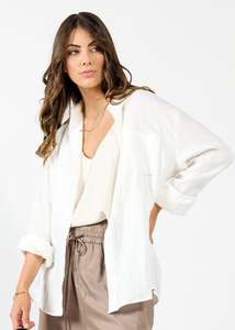 Tops Blouses Camis Tees: 8036 - The Shirt - White