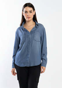 8030 - Duke Shirt - Chambray Blue