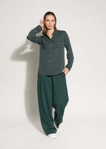 Tops Blouses Camis Tees: LOUGHLIN - 8000L - Boss Shirt - Evergreen Stripe