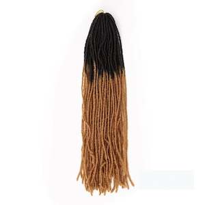 Hair Extensions: Sister Faux Crochet Locs #T27 (1B/27) - Ombre: Black / Blonde