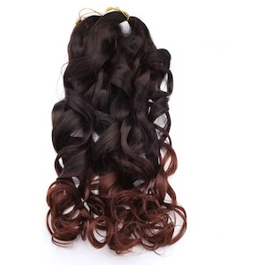 French Curls Wavy Crochet Braid #T33 - Ombre: Dark Brown / Brown