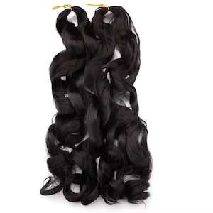 French Curls Wavy Crochet Braid #1B - Black