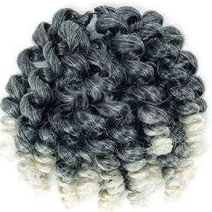 Wand Bouncy Curls Crochet Braids #1B/613 - Ombre: Black / Light Blonde