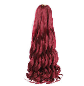 French Curls Wavy Crochet Braid #BUG - Burgundy