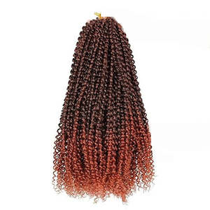 Passion Twist Water Wave Crochet Hair #1B/350 - Ombre: Black / Copper Brown